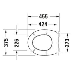 Duravit WC-Sitz oval Weiß Hochglanz, 375x42x455mm, mit Absenkautomatik, Sitzgarnitu... DURAVIT-0025790000 4067116983111 (Abb. 1)