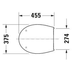 Duravit WC-Sitz oval Weiß Hochglanz, 375x42x455mm, mit Absenkautomatik, Sitzgarnitu... DURAVIT-0025790000 4067116983111 (Abb. 1)
