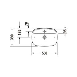 Duravit Zencha Aufsatzbecken 550mm, Anthrazit Matt, WonderGliss, DuraCeram, Rechte... DURAVIT-23745513711 4063382175014 (Abb. 1)
