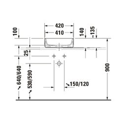 Duravit Zencha Aufsatzbecken 420mm, Grau Seidenmatt, WonderGliss, DuraCeram, Quadr... DURAVIT-23734267791 4063382174970 (Abb. 1)