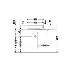 Duravit Zencha Aufsatzbecken 550mm, Anthrazit Matt, WonderGliss, DuraCeram, Rechte... DURAVIT-23745513711 4063382175014 (Abb. 1)