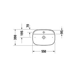 Duravit Zencha Aufsatzbecken 550mm, Anthrazit Matt, WonderGliss, DuraCeram, Rechte... DURAVIT-23745513711 4063382175014 (Abb. 1)