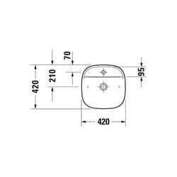 Duravit Zencha Aufsatzbecken 420mm, Grau Seidenmatt, WonderGliss, DuraCeram, Quadr... DURAVIT-23744267711 4063382175236 (Abb. 1)