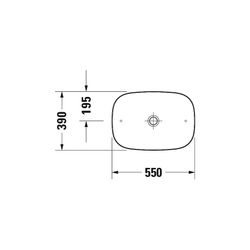 Duravit Zencha Aufsatzbecken 550mm, Grau Seidenmatt, WonderGliss, DuraCeram, Recht... DURAVIT-23735567791 4063382175151 (Abb. 1)