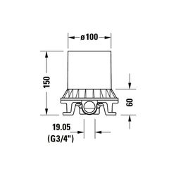 Duravit Grundkörper, Montageart auf Rohfußboden, bodenstehend G 1/2"... DURAVIT-GK5900007000 4067116987676 (Abb. 1)