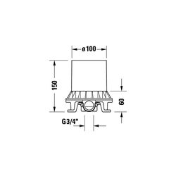Duravit Grundkörper, Montageart auf Rohfußboden, bodenstehend G 1/2"... DURAVIT-GK5900007000 4067116987676 (Abb. 1)