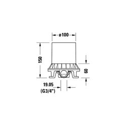 Duravit Grundkörper, Montageart auf Rohfußboden, bodenstehend G 1/2"... DURAVIT-GK5900007000 4067116987676 (Abb. 1)