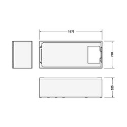 Duravit No.1 Wannenträger, Rechteckig, gerade Seitenwand, 1700x750mm für 70049... DURAVIT-792442000000000 4063382802637 (Abb. 1)