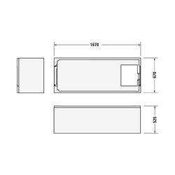 Duravit No.1 Wannenträger, Rechteckig, gerade Seitenwand, 1700x700mm für 70048... DURAVIT-792441000000000 4063382802620 (Abb. 1)