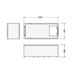 Duravit No.1 Wannenträger, Rechteckig, gerade Seitenwand, 1500x700mm für 70048... DURAVIT-792439000000000 4063382802606 (Abb. 1)