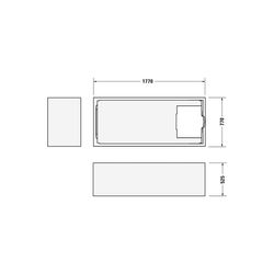 Duravit No.1 Wannenträger, Rechteckig, gerade Seitenwand, 1800x850mm für 70049... DURAVIT-792443000000000 4063382802644 (Abb. 1)