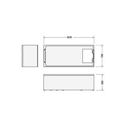Duravit No.1 Wannenträger, Rechteckig, gerade Seitenwand, 1700x750mm für 70049... DURAVIT-792442000000000 4063382802637 (Abb. 1)