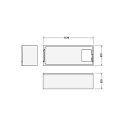 Duravit No.1 Wannenträger, Rechteckig, gerade Seitenwand, 1700x700mm für 70048... DURAVIT-792441000000000 4063382802620 (Abb. 1)