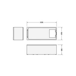 Duravit No.1 Wannenträger, Rechteckig, gerade Seitenwand, 1600x700mm für 70048... DURAVIT-792440000000000 4063382802613 (Abb. 1)