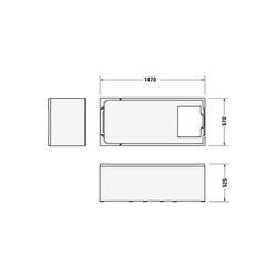 Duravit No.1 Wannenträger, Rechteckig, gerade Seitenwand, 1500x700mm für 70048... DURAVIT-792439000000000 4063382802606 (Abb. 1)