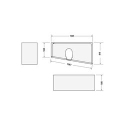 Duravit No.1 Wannenträger, Trapezförmig, gerade Seitenwand, 1600x850mm, Ecke R... DURAVIT-792436000000000 4063382316936 (Abb. 1)