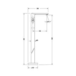 Duravit D-Neo Einhebel-Wannenmischer bodenstehend, Chrom, Höhe 894mm, mit Brauseh... DURAVIT-DE5250000010 4067116987669 (Abb. 1)