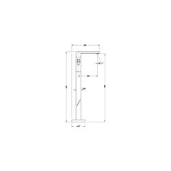 Duravit D-Neo Einhebel-Wannenmischer bodenstehend, Chrom, Höhe 894mm, mit Brauseh... DURAVIT-DE5250000010 4067116987669 (Abb. 1)