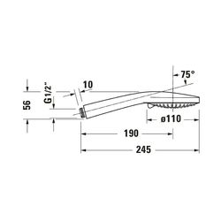 Duravit Handbrause, Chrom HG, d. 110mm, Strahlart SoftRain, Rain, IntenseRain, dr... DURAVIT-UV0650016010 4063382937056 (Abb. 1)
