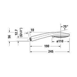 Duravit Handbrause, Chrom HG, d. 110mm, Strahlart SoftRain, Rain, IntenseRain, dr... DURAVIT-UV0650016010 4063382937056 (Abb. 1)