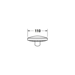 Duravit Handbrause, Chrom, d. 110mm, Strahlart Rain, Durchflussmenge 3 bar 19,5l/... DURAVIT-UV0650014010 4063382936714 (Abb. 1)