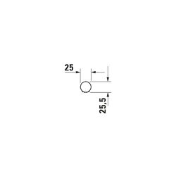 Duravit Stabbrause, Rain, rund, Chrom, Durchflussmenge 3 bar 17l/min, Silikonnopp... DURAVIT-UV0640001010 4063382937308 (Abb. 1)