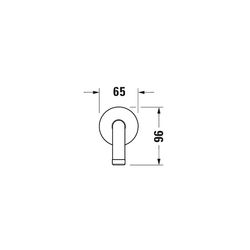 Duravit Brausearm Länge 210mm Wandmontage Rosette rund, Chrom Hochglanz... DURAVIT-UV0670027010 4063382938336 (Abb. 1)