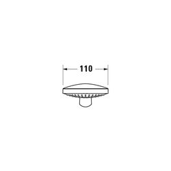 Duravit Handbrause, Chrom HG, d. 110mm, Strahlart SoftRain, Rain, IntenseRain, dr... DURAVIT-UV0650016010 4063382937056 (Abb. 1)