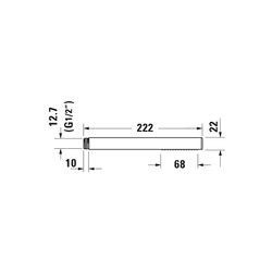 Duravit Stabbrause, Rain, eckig, Chrom, Durchflussmenge 3 bar 17l/min, Silikonnop... DURAVIT-UV0640002010 4063382937971 (Abb. 1)