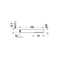 Duravit Stabbrause, Rain, rund, Chrom, Durchflussmenge 3 bar 17l/min, Silikonnopp... DURAVIT-UV0640001010 4063382937308 (Abb. 1)