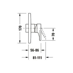 Duravit Tulum by Starck Einhebel-Brausemischer Unterputz, Anzahl Verbraucher 1, M... DURAVIT-TU4210010046 4063382961389 (Abb. 1)