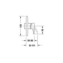 Duravit Tulum by Starck Einhebel-Brausemischer Unterputz, Anzahl Verbraucher 1, M... DURAVIT-TU4210010046 4063382961389 (Abb. 1)