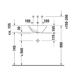 Duravit Design Classics Aufsatzbecken 420mm Weiß Hochglanz, Quadratisch, ohne HLB m... DURAVIT-0333420000 4021534333620 (Abb. 1)