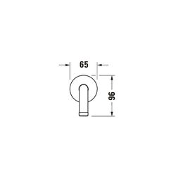 Duravit Brausearm Länge 210mm Wandmontage Rosette rund, Mattschwarz... DURAVIT-UV0670027046 4063382938343 (Abb. 1)