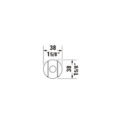Duravit Brausehalter Konisch, 38x58mm, Messing, rund, Mattschwarz... DURAVIT-UV0620001046 4063382938220 (Abb. 1)
