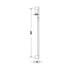 Duravit Brausestange 900mm, Handbrausehalterung höhenverstellbar, Mattschwarz... DURAVIT-UV0600004046 4063382938404 (Abb. 1)