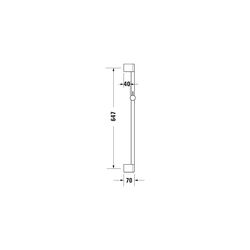 Duravit Brausestange 700mm, Handbrausehalterung höhenverstellbar, Mattschwarz... DURAVIT-UV0600003046 4063382938381 (Abb. 1)