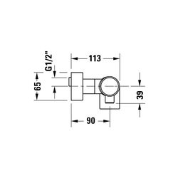 Duravit Tulum by Starck Einhebel-Brausemischer Aufputz, Mattschwarz, Anschlussart... DURAVIT-TU4230000046 4063382961402 (Abb. 1)