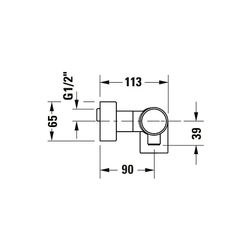 Duravit Tulum by Starck Einhebel-Brausemischer Aufputz, Mattschwarz, Anschlussart... DURAVIT-TU4230000046 4063382961402 (Abb. 1)