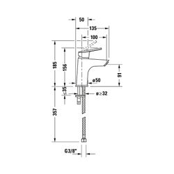 Duravit No.1 Einhebel-Waschtischmischer S, Chrom, 5l/min, Hebelgriff, Ausladung 1... DURAVIT-N11010002010 4067116994834 (Abb. 1)