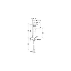 Duravit No.1 Einhebel-Waschtischmischer L MinusFlow, Chrom, 3,5l/min, Hebelgriff,... DURAVIT-N11032002010 8000177315909 (Abb. 1)