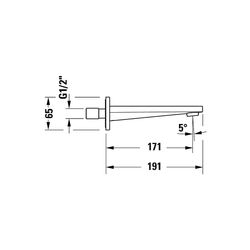 Duravit Tulum by Starck Wanneneinlauf Aufputz, Chrom Hochglanz, Rosette rund, Aus... DURAVIT-TU5240010010 4063382961280 (Abb. 1)