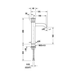 Duravit White Tulip Einhebel-Waschtischmischer L, Chrom, 5l/min, Hebelgriff, Ausl... DURAVIT-WT1030002010 8000177316173 (Abb. 1)