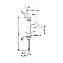 Duravit White Tulip Einhebel-Waschtischmischer S, Chrom, 5l/min, Hebelgriff, Ausl... DURAVIT-WT1010002010 8000177309137 (Abb. 1)