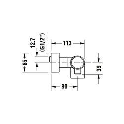 Duravit Tulum by Starck Einhebel-Brausemischer Aufputz, Chrom, Anschlussart S-Ans... DURAVIT-TU4230000010 4063382961266 (Abb. 1)