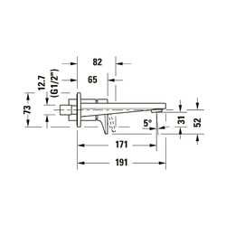 Duravit Tulum by Starck Einhebel-Waschtischmischer, Chrom, 5,5l/min, Hebelgriff, ... DURAVIT-TU1070004010 4063382961181 (Abb. 1)