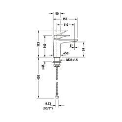 Duravit Tulum by Starck Einhebel-Waschtischmischer S, Mattschwarz, 5l/min, Hebelg... DURAVIT-TU1010002046 4063382961334 (Abb. 1)