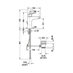 Duravit No.1 Einhebel-Waschtischmischer M FreshStart, Chrom, 5l/min, Hebelgriff, ... DURAVIT-N11021001010 8000177315848 (Abb. 1)