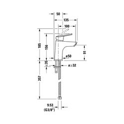 Duravit No.1 Einhebel-Waschtischmischer S FreshStart, Chrom, 4,5l/min, Hebelgriff... DURAVIT-N11011002010 8000177315794 (Abb. 1)