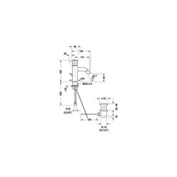 Duravit White Tulip Einhebel-Bidetmischer, Chrom HG, Standmontage, Höhe 168mm, Au... DURAVIT-WT2400001010 8000177309175 (Abb. 1)